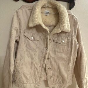 Kensie Faux Sherpa & Corduroy Trucker Jacket